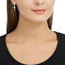 Diapason drop earrings, Mixed cuts, White, Rhodium plated - Swarovski, 5528452