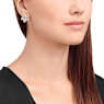 Latisha earring jackets, Pear cut, White, Rhodium plated - Swarovski, 5528494
