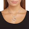 Exact pendant, Round shape, White, Rhodium plated - Swarovski, 5528922