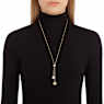 Forward Y necklace, White, Rose gold-tone plated - Swarovski, 5528924