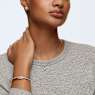 Twist armband, Wit, Rodium toplaag - Swarovski, 5572726