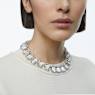 Verižica Tennis Millenia, Veliki kristali, Osmerokotni rez, Bela, Prevleka iz rodija - Swarovski, 5599149