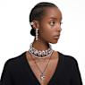 Pendants d'oreilles Harmonia, Cristaux flottants taille coussin, Blanches, Finition mix de métal - Swarovski, 5600043