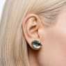 Lucent stud oorbel, Enkel, Blauw, Rodium toplaag - Swarovski, 5600255