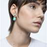 Orbita drop earrings, Asymmetrical design, Octagon cut, Multicolored, Gold-tone plated - Swarovski, 5600519