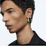 Chroma stud earring, Single, Drop cut, Multicolored, Gold-tone plated - Swarovski, 5600524