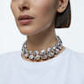 Harmonia 頸鍊, 超大懸浮Swarovski 水晶, 白色, 多種金屬潤飾 - Swarovski, 5609890