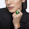 Koktajl prstan Dulcis, Blazinasti rez, Zelen - Swarovski, 5610804