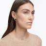 Numina drop earrings, Asymmetrical design, Mixed cuts, Green, Gold-tone plated - Swarovski, 5613541