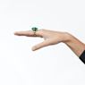 Lucent ring, Magnetic closure, Green, Gold-tone plated - Swarovski, 5613551
