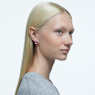 Gema stud earrings, Drop cut, Pink, Rhodium plated - Swarovski, 5614455