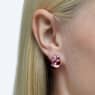 Gema Oorknopjes, Druppelslijpvorm, Roze, Rodium toplaag - Swarovski, 5614455