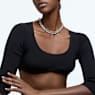 Millenia ketting, Octagon-slijpvorm, Wit, Rodium toplaag - Swarovski, 5614929
