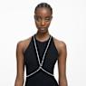 Millenia body chain, Square cut, White, Rhodium plated - Swarovski, 5615864