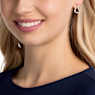 Pendientes de botón Lovely, Corazón, Blancos, Baño tono oro rosa - Swarovski, 5616477