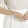 Hollow bracelet, Interlocking loop, White, Rhodium plated - Swarovski, 5616478