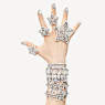 Bracelet Stella, Tailles variées, Étoile, Large, Blanc, Métal rhodié - Swarovski, 5617880