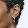 Anneaux d'oreilles Dextera, Forme octogonale, Petites, Blanches, Métal rhodié - Swarovski, 5618307
