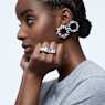 Anneaux d'oreilles Millenia, Taille octogonale, Blanches, Métal rhodié - Swarovski, 5618629