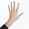 Matrix Tennis bracelet, Octagon cut, White - Swarovski, 5618699