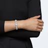 Matrix Tennis bracelet, Octagon cut, White - Swarovski, 5618699