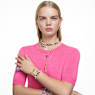 Chroma necklace, Drop cut, Small, Multicolored, Gold-tone plated - Swarovski, 5619786