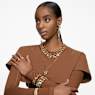 Harmonia cuff, Oversized floating crystals, Gold tone, Gold-tone plated - Swarovski, 5620654