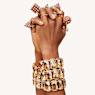 Harmonia cuff, Oversized floating crystals, Gold tone, Gold-tone plated - Swarovski, 5620654