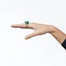 Lucent ring, Magnetic closure, Green, Gold-tone plated - Swarovski, 5620719