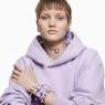 Dulcis Halskette, Kissenschliff, Roséfarben - Swarovski, 5622377