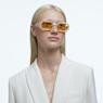 Sunglasses, Octagon shape, Pavé, SK0345 21J, Yellow - Swarovski, 5625302