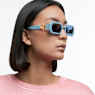 Sunglasses, Octagon shape, SK0349 84V, Blue - Swarovski, 5625303