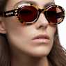 Sunglasses, Oversized, Pavé, SK0346 52E, Brown - Swarovski, 5625304