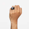 Chroma cocktail ring, Black, Ruthenium plated - Swarovski, 5630325
