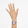 Octea Lux Chrono watch, Swiss Made, Leather strap, Purple, Rose gold-tone finish - Swarovski, 5632263