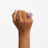 Bague cocktail Curiosa, Taille Carré, Violette, Placage de ton or - Swarovski, 5633643