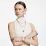 Curiosa แหวนค็อกเทล, เจียระไนทรงสี่เหลี่ยมจัตุรัส, ม่วงอมแดง, เคลือบโทนสีทอง - Swarovski, 5633644