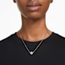 Una Angelic pendant, Round cut, Pavé, White, Rose gold-tone plated - Swarovski, 5636272