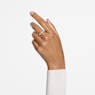 Una Angelic ring, Round cut, White, Rose gold-tone plated - Swarovski, 5636274
