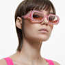 Sunglasses, Octagon shape, Pavé, SK0345 72U, Pink - Swarovski, 5636336