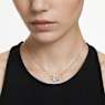 Idyllia Lilia necklace, Butterfly, White, Rhodium plated - Swarovski, 5636421