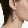 Długie kolczyki Hollow, Długie, Białe, Powłoka z rodu - Swarovski, 5636435