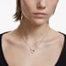 Collar Lovely, Corazón, Blanco, Baño tono oro - Swarovski, 5636449