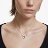Verižica Lovely, Srce, Bela, PVD zlatega odtenka - Swarovski, 5636449