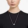 Dextera pendant, Interlocking loop, White, Rose gold-tone plated - Swarovski, 5636496