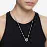 Hollow pendant, White, Rhodium plated - Swarovski, 5636501