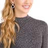 Anneaux d'oreilles Hollow, Blanches, Placage de ton or rosé - Swarovski, 5636502
