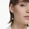 Pendientes Generation, Largos, Blancos, Baño tono oro rosa - Swarovski, 5636516