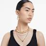 Dextera hoop earrings, Small, White, Gold-tone plated - Swarovski, 5636530