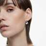 Millenia ドロップピアス, ラウンドカット, ブラック, ロジウム・プレーティング - Swarovski, 5636567